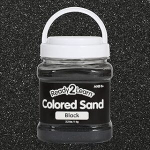 READY 2 LEARN Colored Sand - Black - 2.2 lbs - Play Sand for Kids - Perfect for Wedding Unity Ceremonies, Crafts, Sensory Bins and Vase Filler